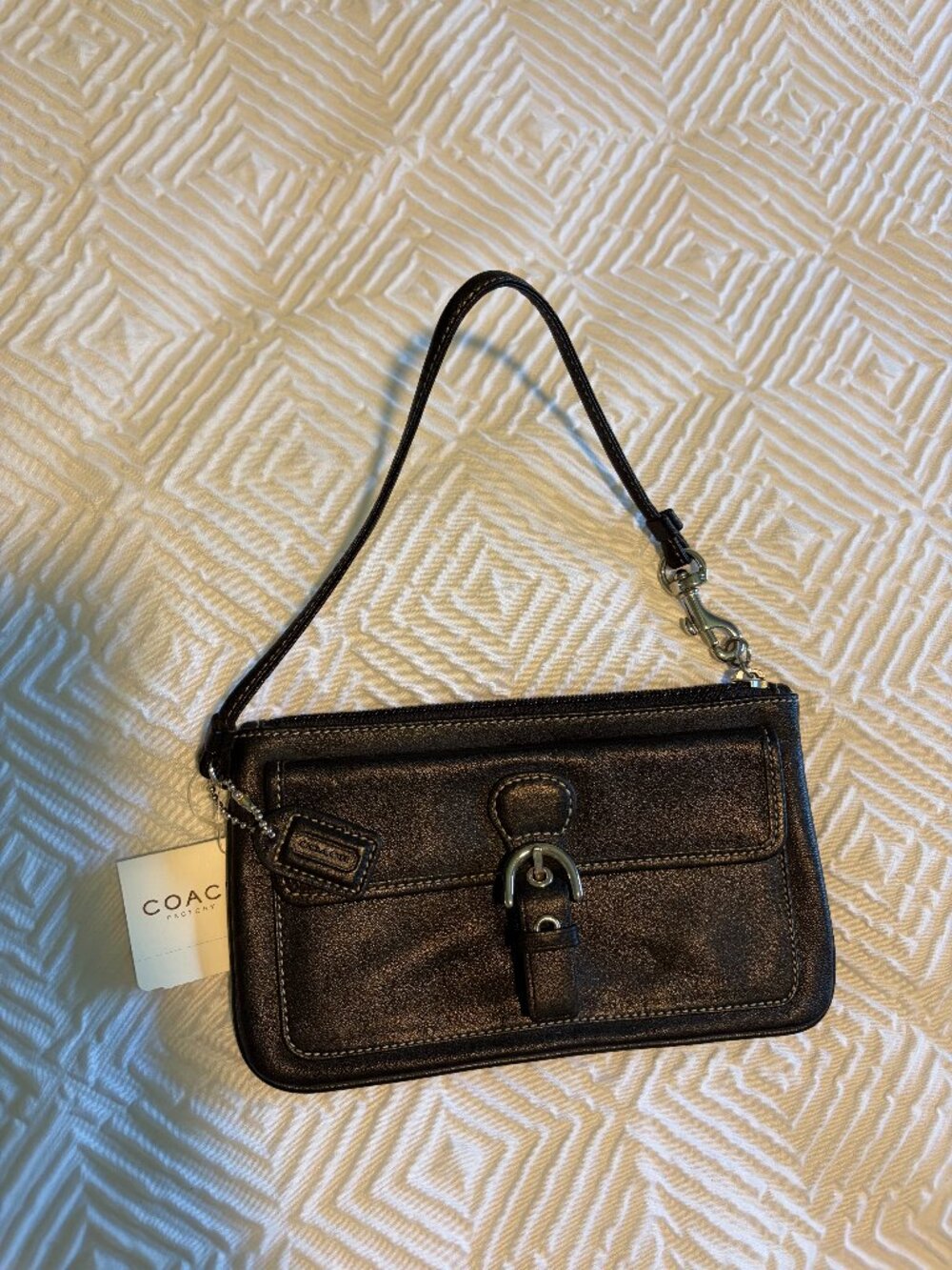 NWT Coach Black Wristlet/Clutch Bag